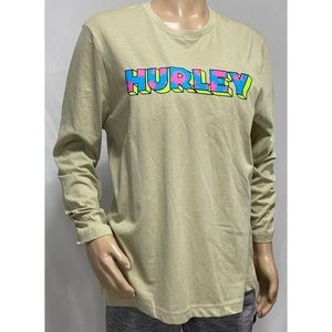 NWT Hurley Men’s Long Sleeve Graphic Tee Color:  Spray Green